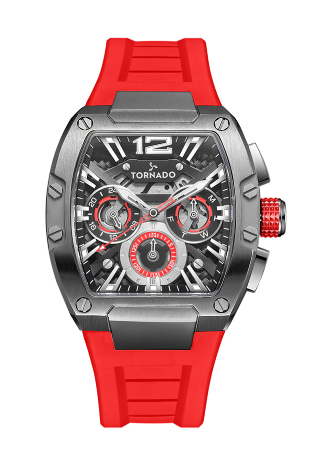 XENITH Men's Multi Function Black Dial Watch - T23105-XSRB - 1