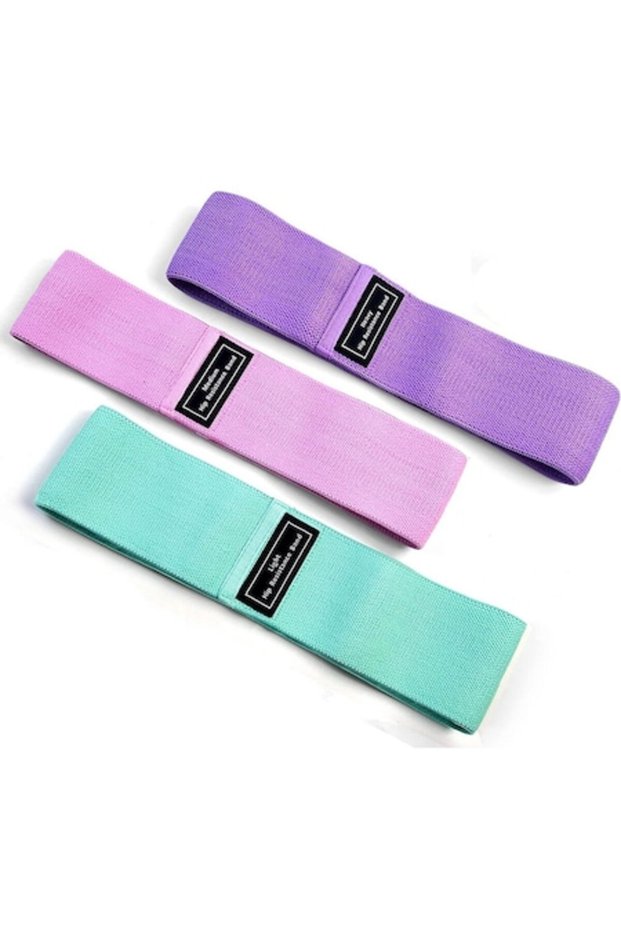 Set extensoare elastice Gonice, 3 niveluri de rezistenta, multicolor