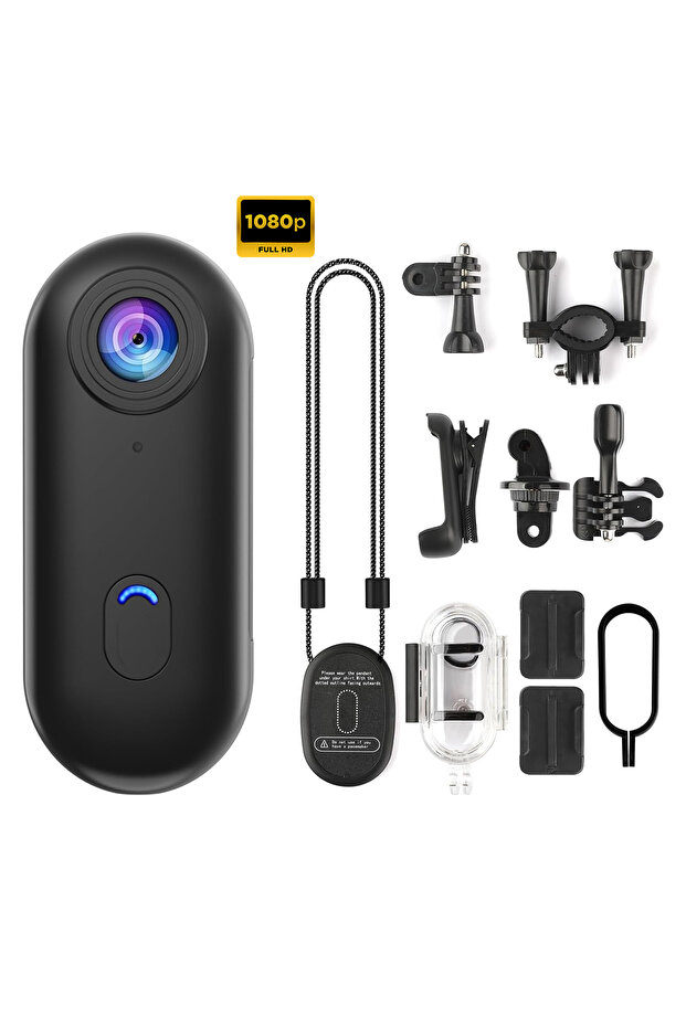 ROBEVE Mini Wifi Aksiyon Kamerası 1080P Giyilebilir Aksiyon Kamera - Su Geçirmez Tasarım - Ses Ve Görüntü