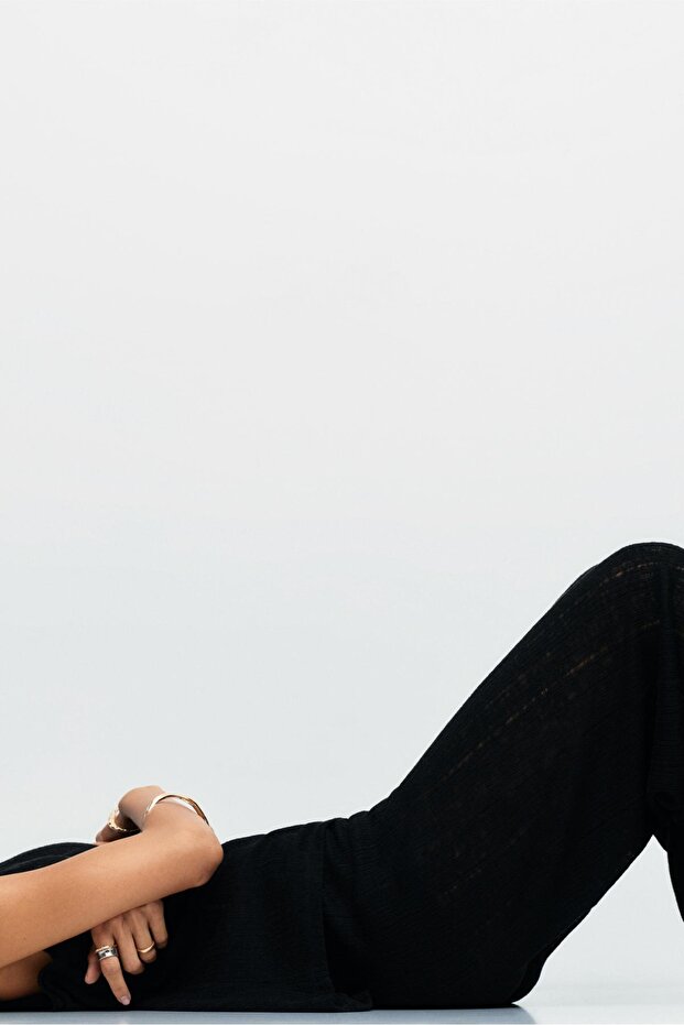 بنطلون محبوك ناعم - 1