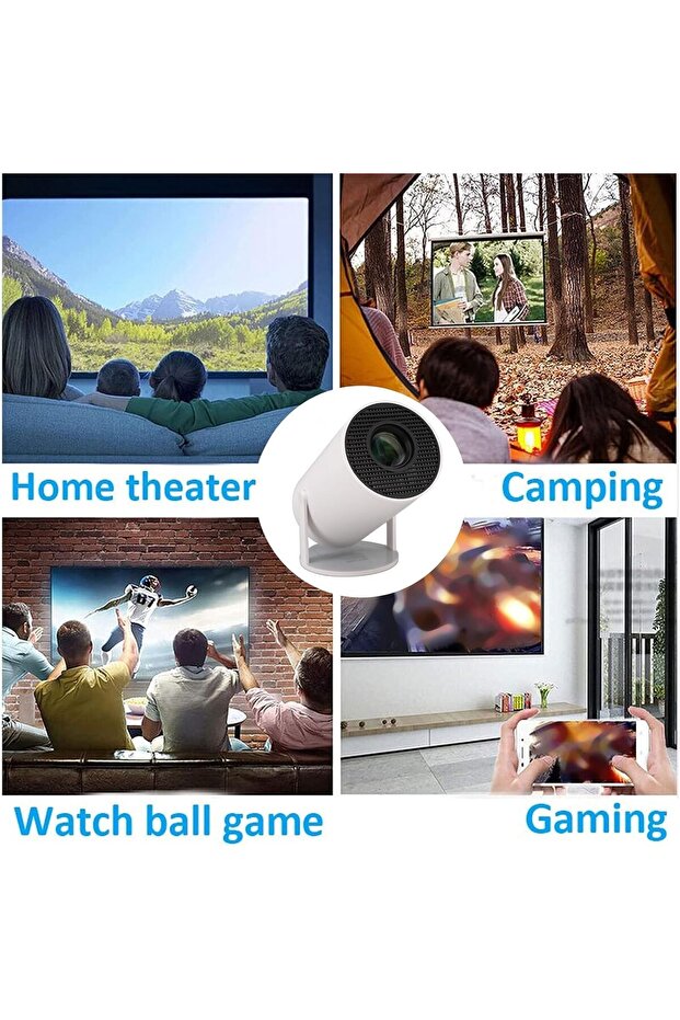 MUNTAQI 4K Portable Projector with 270° Rotation, Android 11, 1080P Supported Mini Projector - 6