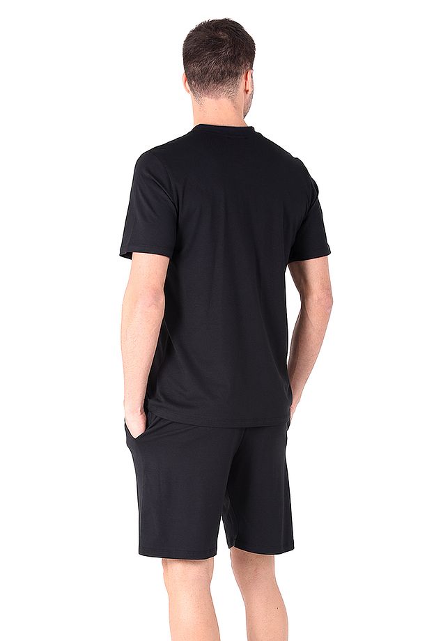 Ds Damat Regular Fit Cotton Şort Takım SİYAH - 4