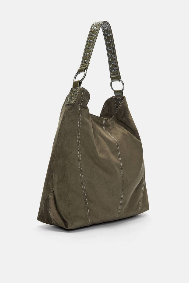 Metal detaylı shopper çanta - 1