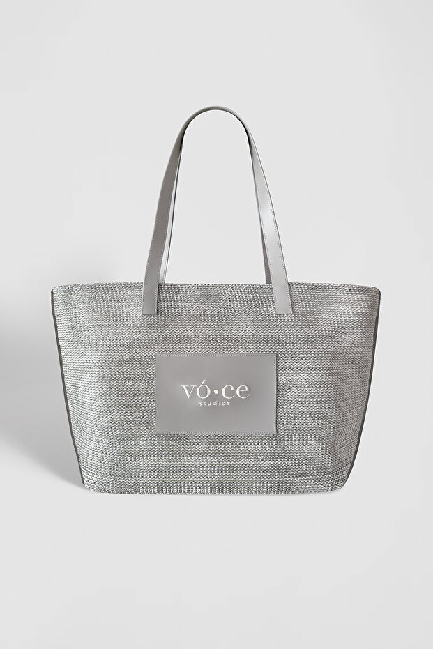 Straw Bag – Cool Gray - 1