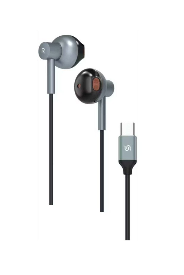 Stereo Earphones with High-Clarity Microphone, Crisp Audio, Type-C Connector, Answer & Close