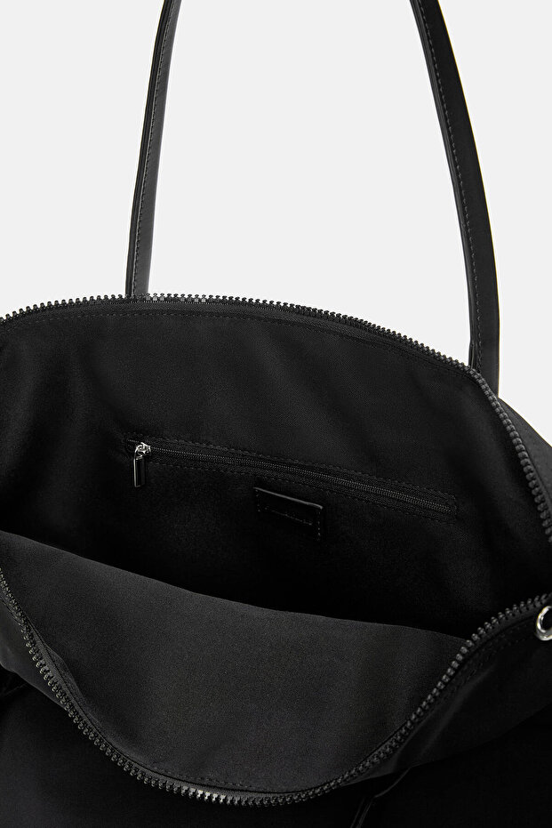 Süslemeli naylon shopper çanta - 3