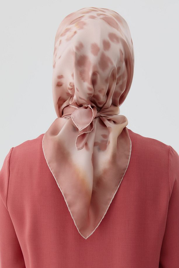 Sebu Twill İpek Eşarp - Pembe - 4