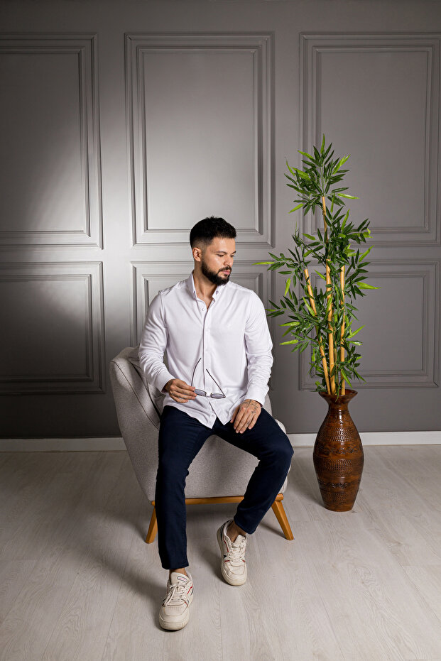 İnterview Carina Modal Beyaz Gömlek - 5