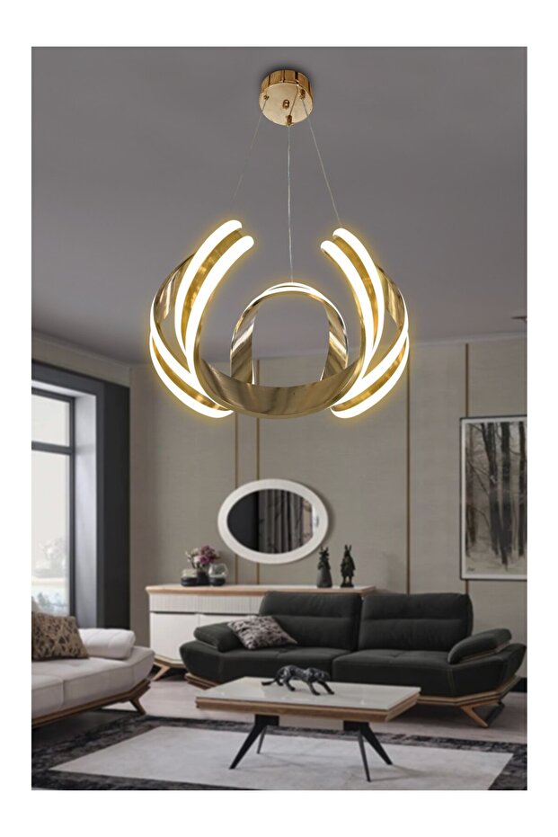 Perdeci Mustafa Yüksek Kalite Gold Led Avize - 1