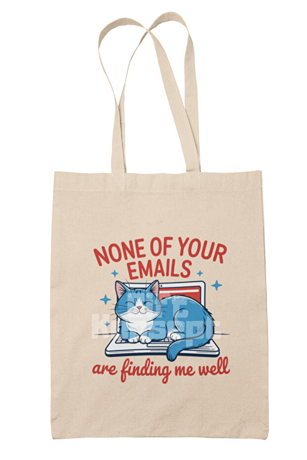 Cat Funny Humorous Cat Lover Cat Owner Fun Printed Gift Organic Raw Cloth Bag