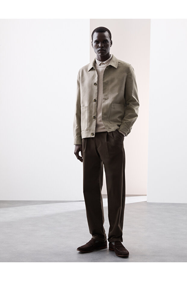 Suni Süet Harrington Ceket - 1