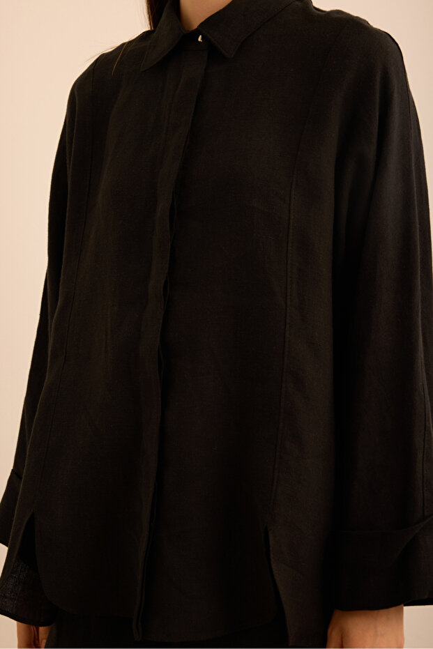 Rahat Form Keten Bluz - 5