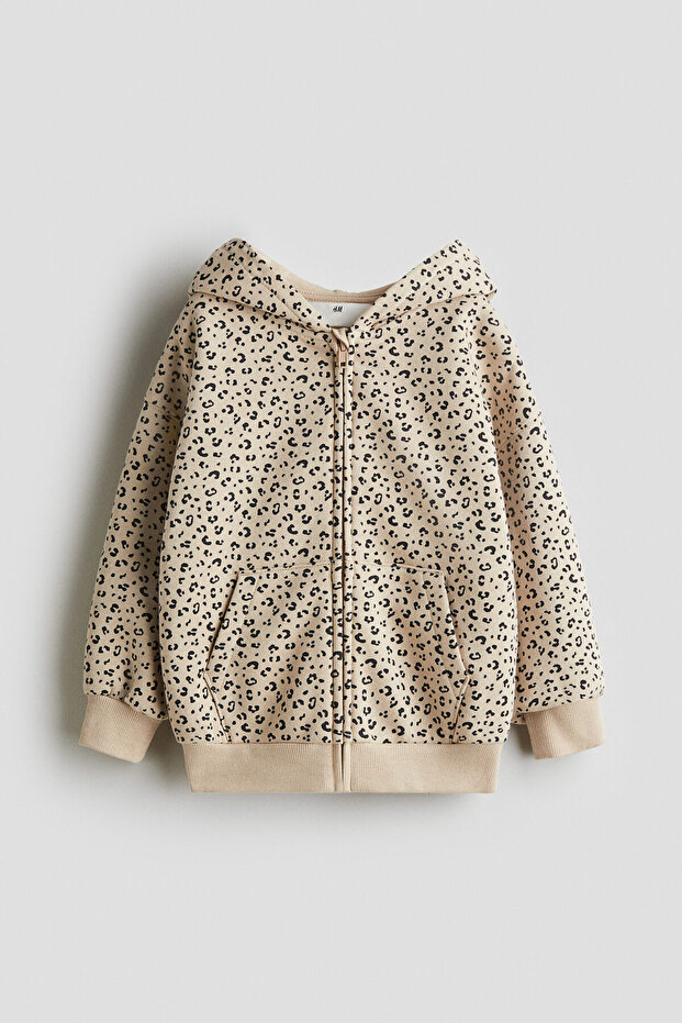 Kapüşonlu Fermuarlı Oversize Üst - 1