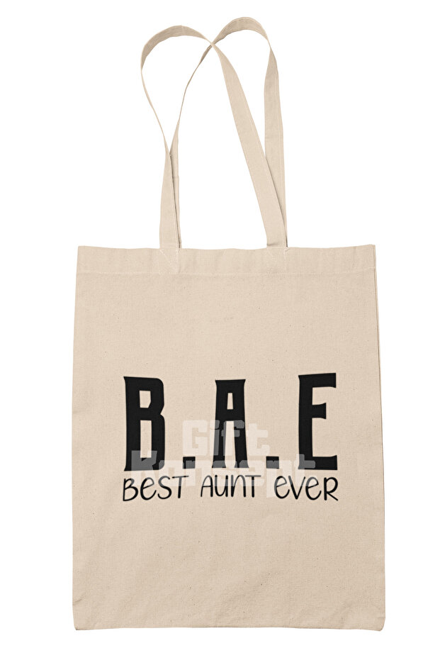 Best Aunt Ever Best Aunt Ever Printed Gift Organic Raw Cloth Bag