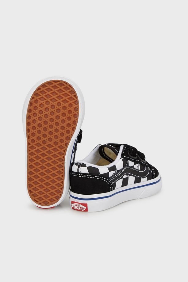 Old Skool V Kareli Cırt Cırtlı Kanvas Sneaker Ayakkabı Unisex Çocuk AYAKKABI VN0009RCBZW1 - 4