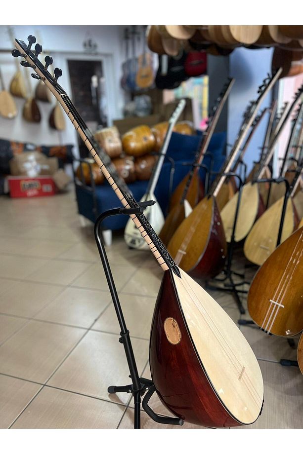 Profesyonel Ardıç Tekne Uzun Sap Bağlama (kalın kılıf, yedek tel ve mızrap hediye) - 1