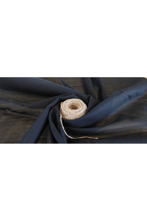 Metrelik Pamuklu İşlenmemiş Siyah Tülbent, 0,9x1m Siyah - 3