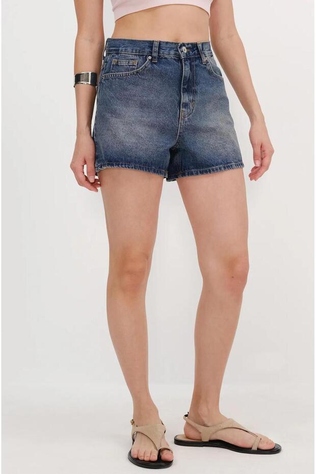 YÜKSEK BEL JEAN ŞORT - 5