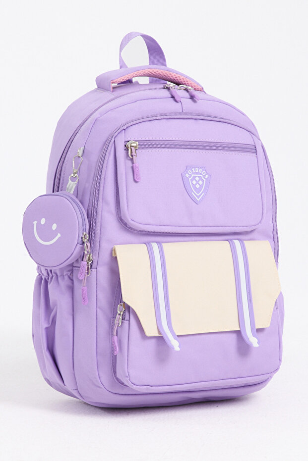 Functional Lilac Girls' School Bag & Boys' Backpack - Compatible with Primary School, Middle School, High School