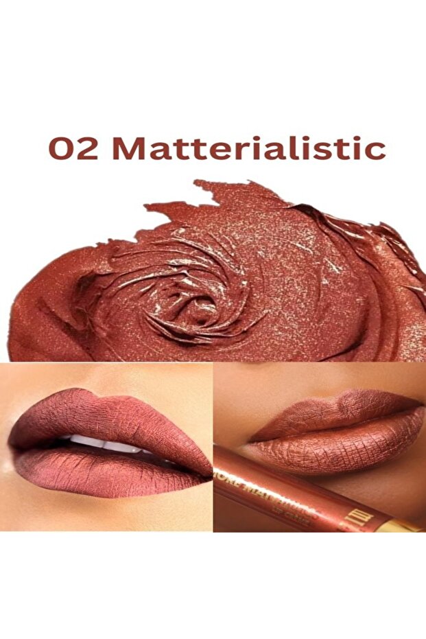 Amore Matte Lip Crème 02 Matterialistic 6g – Long-Lasting Full Coverage Matte Liquid Lipstick - 2