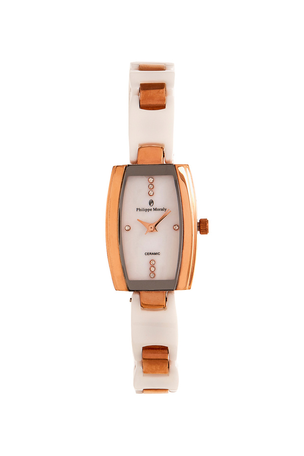 Women Water Resistant Ceramic Analog Wrist Watch M1122RPWW