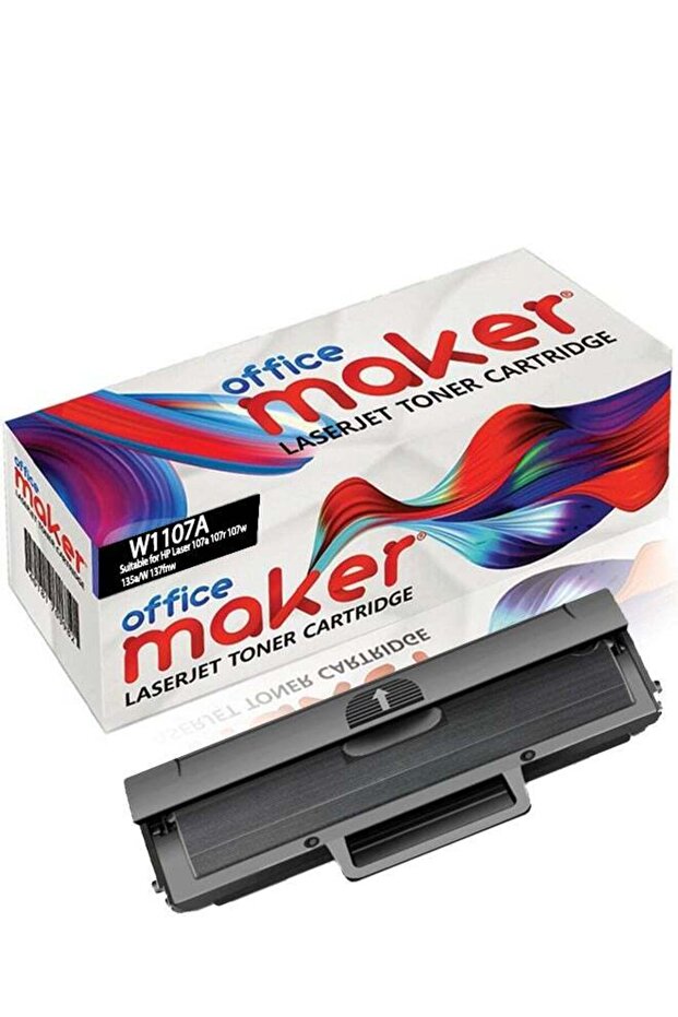 Office Maker W1107A 107A Compatible Toner Cartridge for HP 107A 1072 107W MFP 1352 135W 137NW Printe