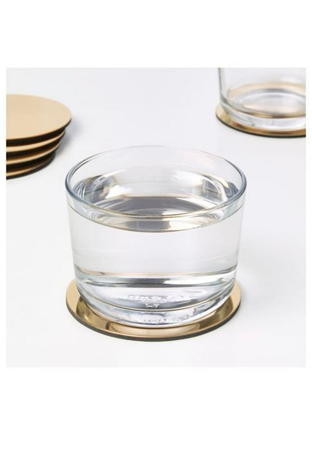Glattıs bardak altlığı, pirinç rengi 8,5cm 6 adet - 3