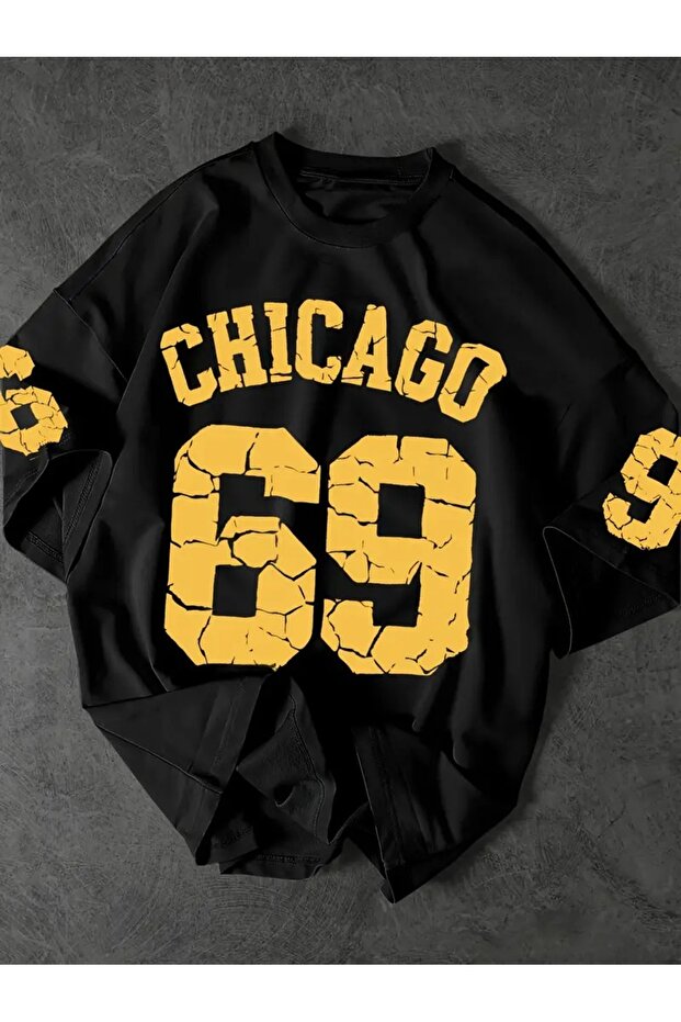 Men's Chicago 69 Graphic T-Shirt - Soft Polyester Loose Fit Crew Neck,