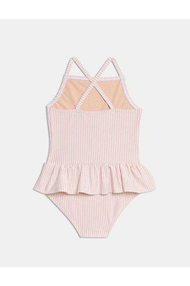 Şeritli Fırfırlı Mayo (2-8 Yaş) - 2