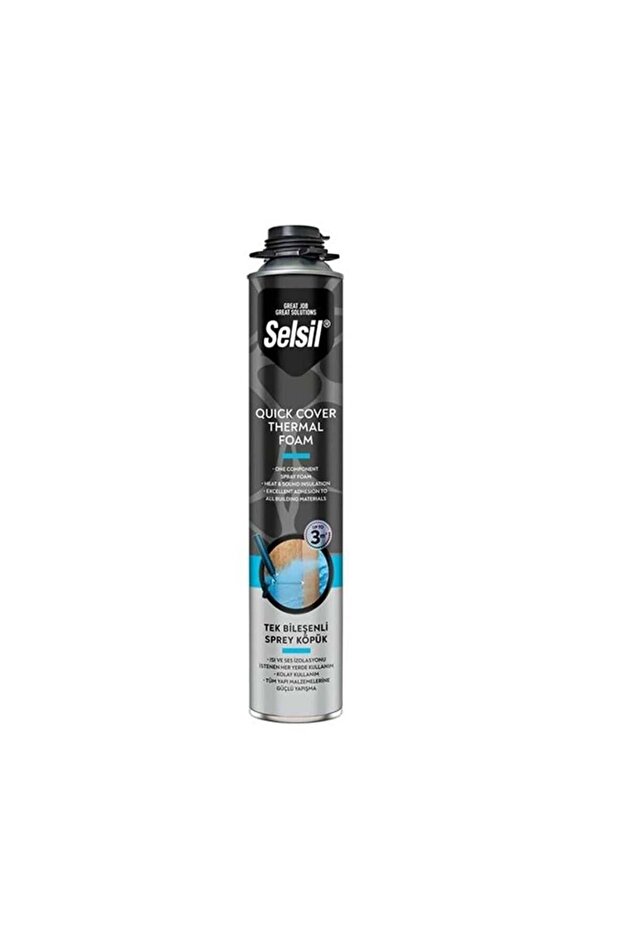 PU Thermal Foam Isı Ve Ses Yalıtım Köpüğü 850 Ml. 10 Adet + Demir Köpük Tabancası - 2
