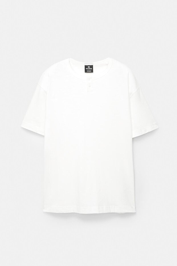 Düğmeli yaka tişört - 6