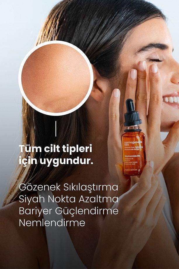Niacinamide Serum 30ml - Siyah Nokta Karşıtı, Gözenek Sıkılaştırıcı Vegan (%5 NİASİNAMİD) - 5