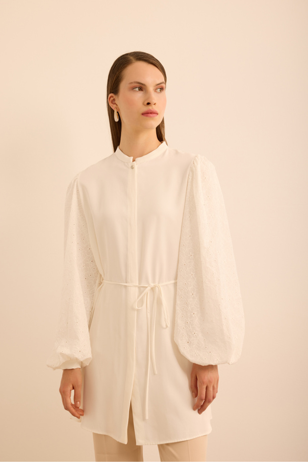 Kolları Brode Rayon Viscon Tunik - 3