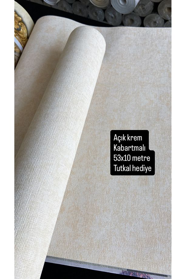 Tutkal hediye ithal kumaş dokulu silinebilir eni 53 cm /boyu 10 metre - 1