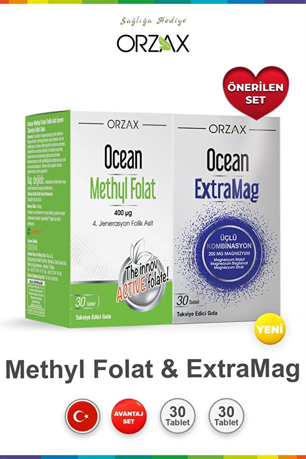 Methyl Folat 30 Tablet & ExtraMag 30 Tablet - 1