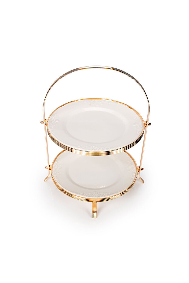 حامل تقديم دائري مكون من طبقتين - 3