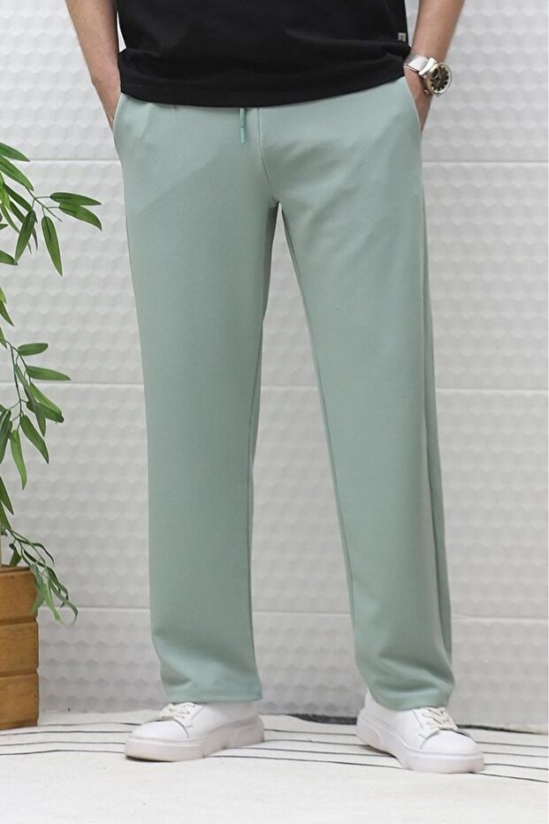 Men's Elastic Waist Lace-Up Jogger Tracksuit Relaxed Fit