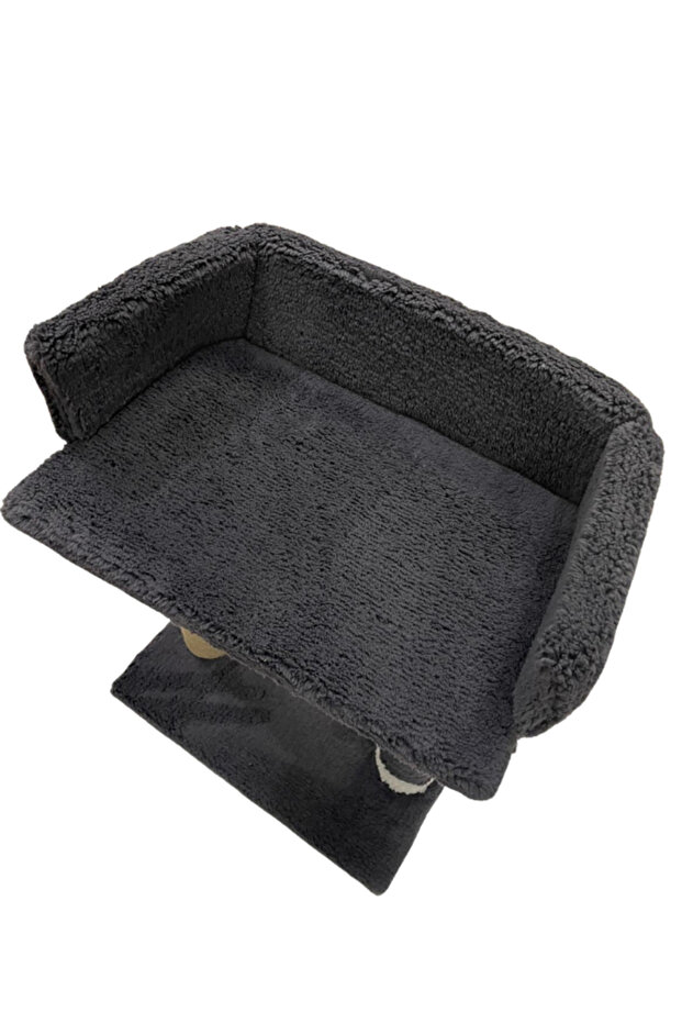 Plush Textured Soft 2 Layer Sleeping-Playing Cat Scratching Board 55cm Soft Colors - 5