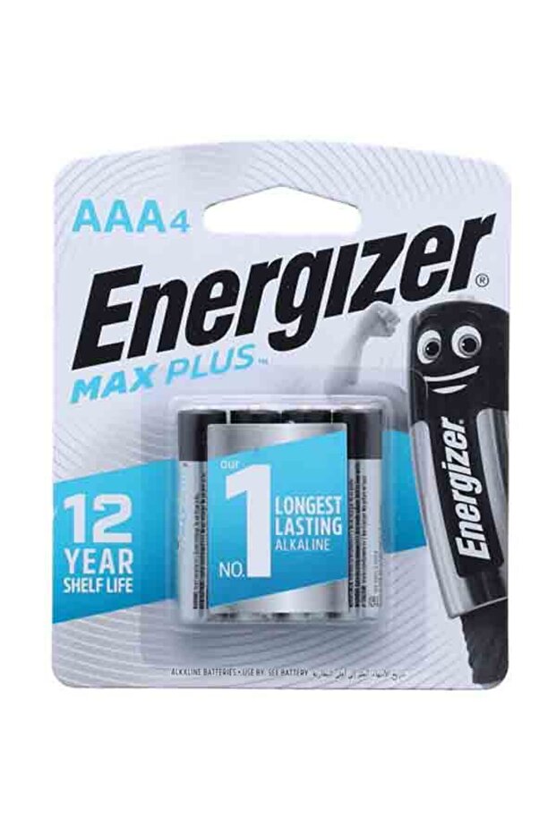 4-Piece Max Plus Long Lasting AAA Alkaline Battery Set
