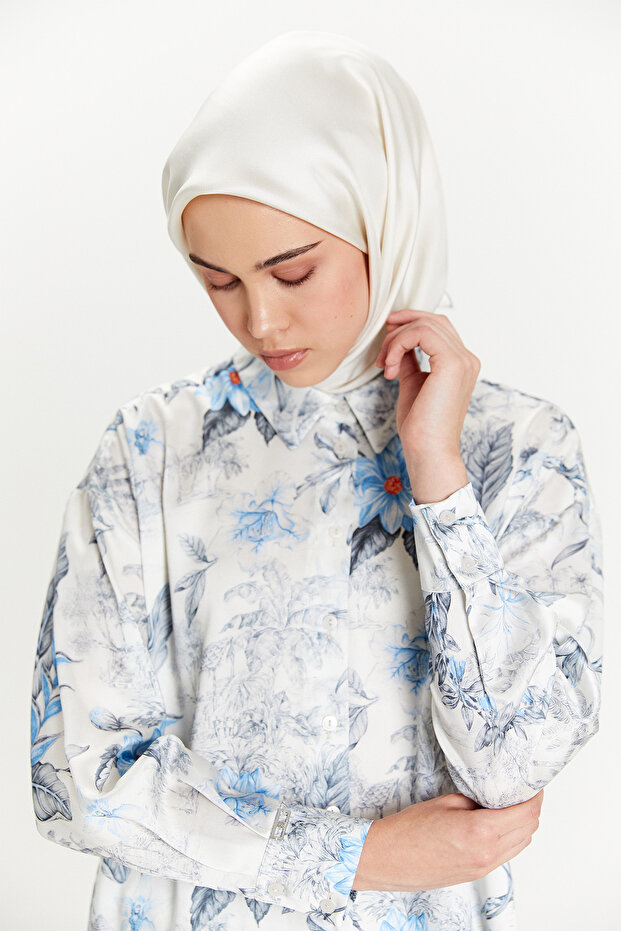 Saten Görünümlü Oversize Tunik - 4