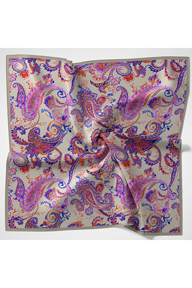 Natural Patterned Scarf - 1