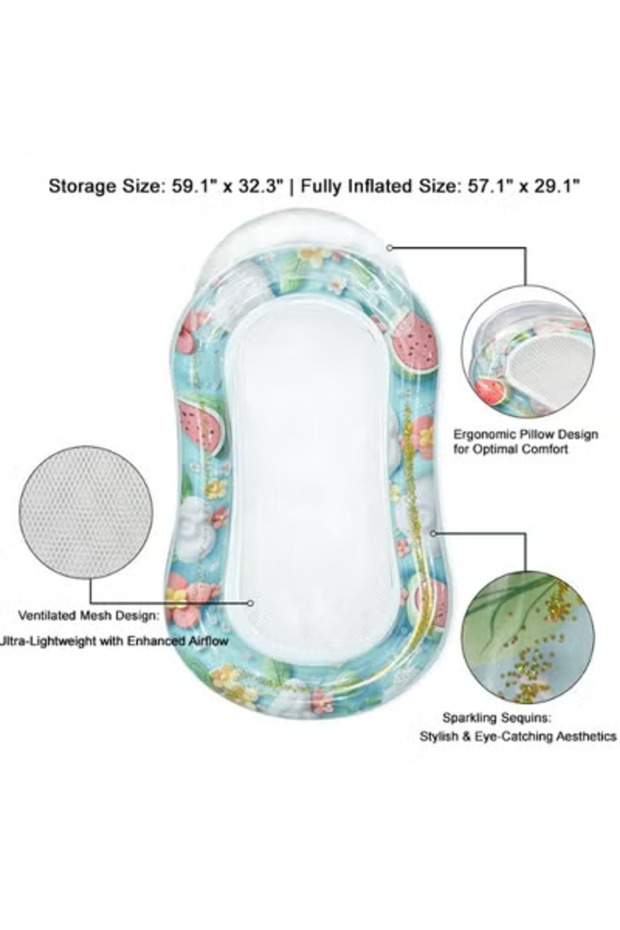 عوامة سباحة قابلة للنفخ بطول 160 سم - 3