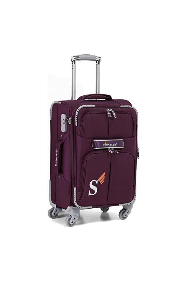 Soft Side Luggage Lightweight Suitcase Spinner Expandable Luggage For Travel Ll003 (PURPLE)