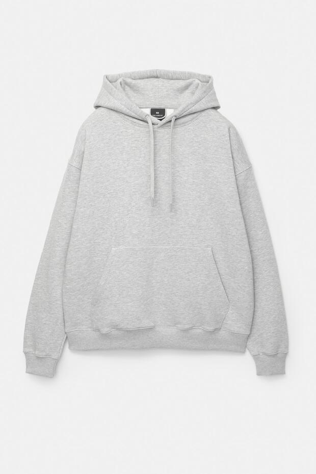 Basic kapüşonlu sweatshirt - 5