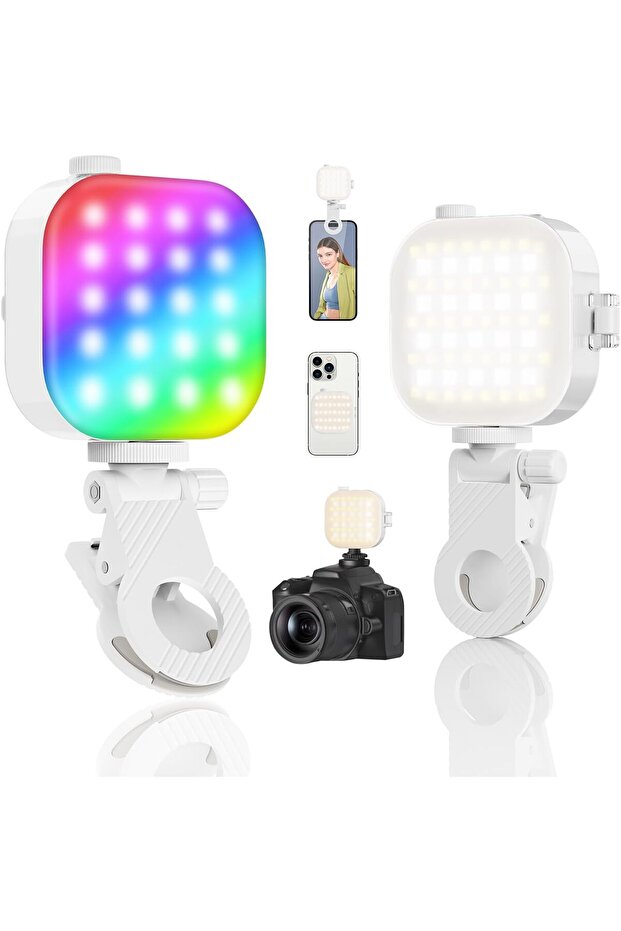 Magnetic RGB Video Light - Rechargeable Selfie Light for Phone - Video, Makeup, Content Creation