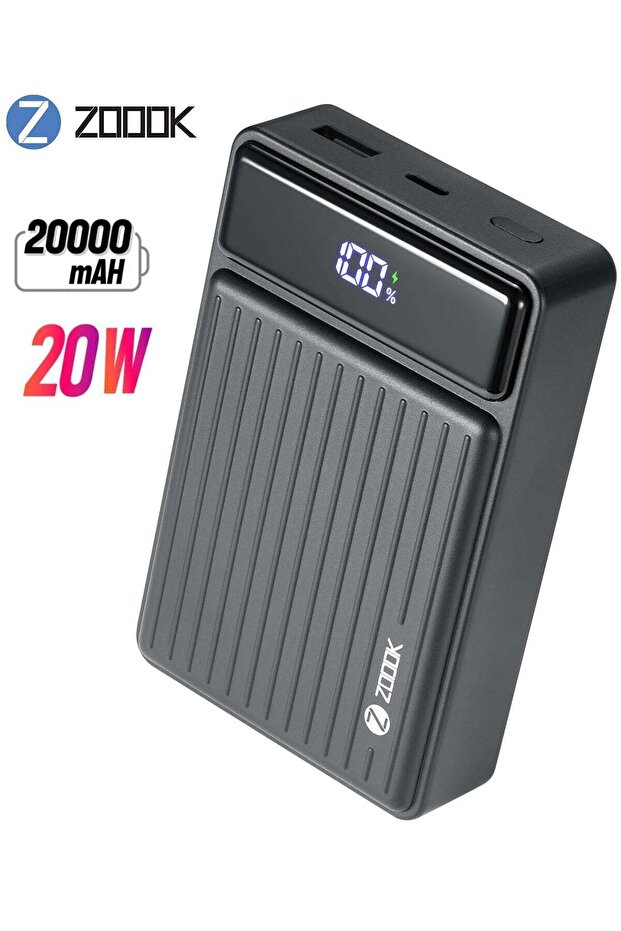 ZOOOK 20000mAh Fast Charging Power Bank – 22.5W PD 3.0 Portable Charger...