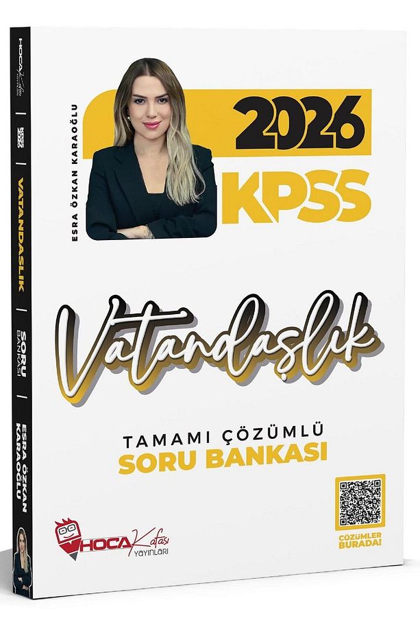 Hoca Kafası 2026 KPSS Vatandaşlık Soru Bankası Çözümlü - Esra Özkan Karaoğlu Hoca Kafası Yayınları - 1