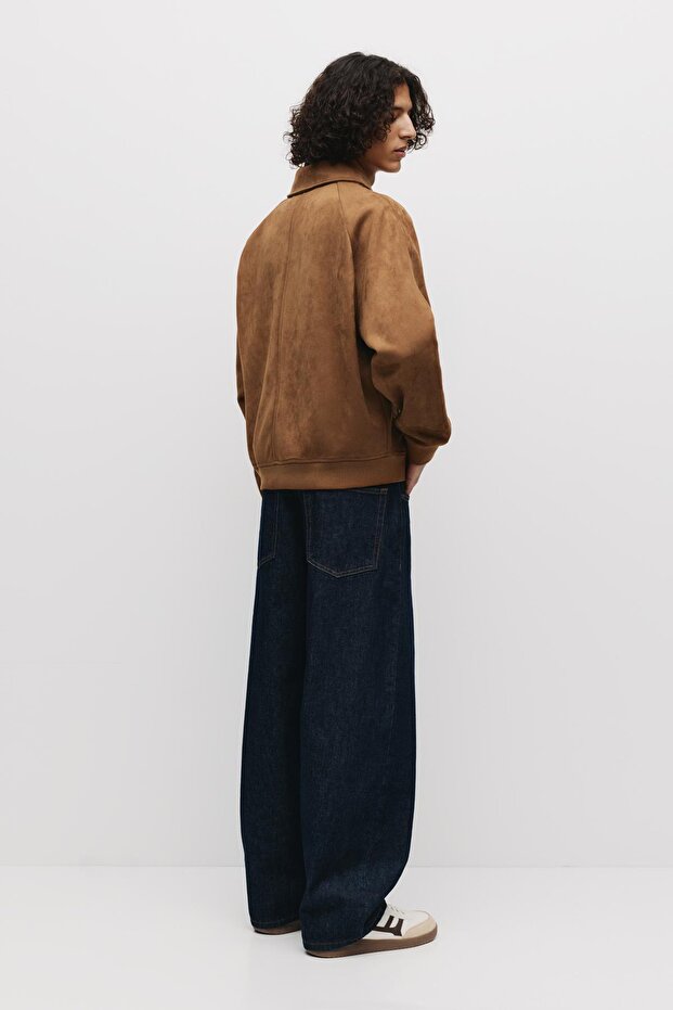 Suni süet trucker ceket - 4