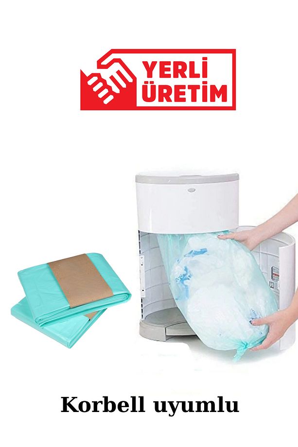 16L Çöp Kutuları Ile Uyumlu - 2 Paket 1000 Adet Bebek Bezi Kapasiteli Paket Yerli Çöp Poşeti - 2
