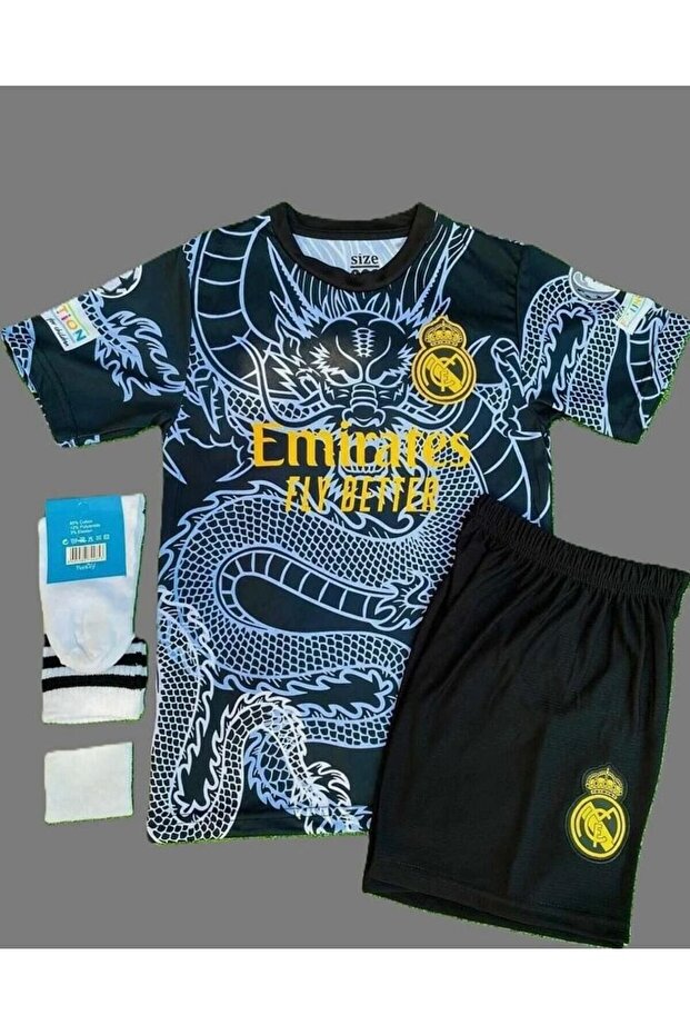 Real M.a.d.r.i.d 2024/25 Sezonu Dragon Ejder Desenli Arda Güler Konsept Çocuk Forması 4'lü SET-SM11 - 2